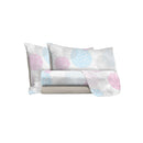 Set Lenzuola con Stampa Sopra Sotto e Federe Molecole