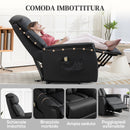 Poltrona Relax Reclinabile Alzapersone Elettrica con Telecomando Nero   