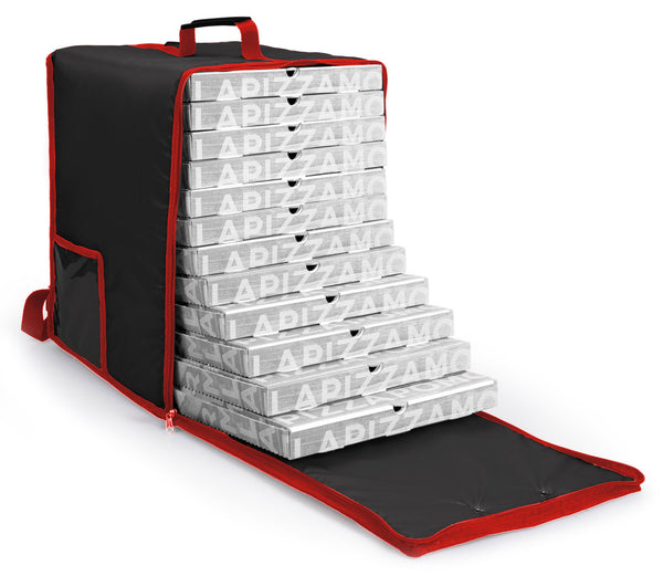 Rucksack Thermotasche für Pizza zum Mitnehmen 15 Kartons Safemi Fast 15 Schwarz sconto