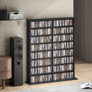 Libreria Porta CD 106,5x24x123,7 cm Design Moderno 16 Ripiani in Legno Nero 