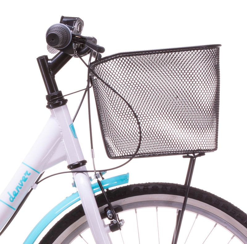 Bicicletta City per Donna 24” 6V in Acciaio Venere Bianco e Celeste