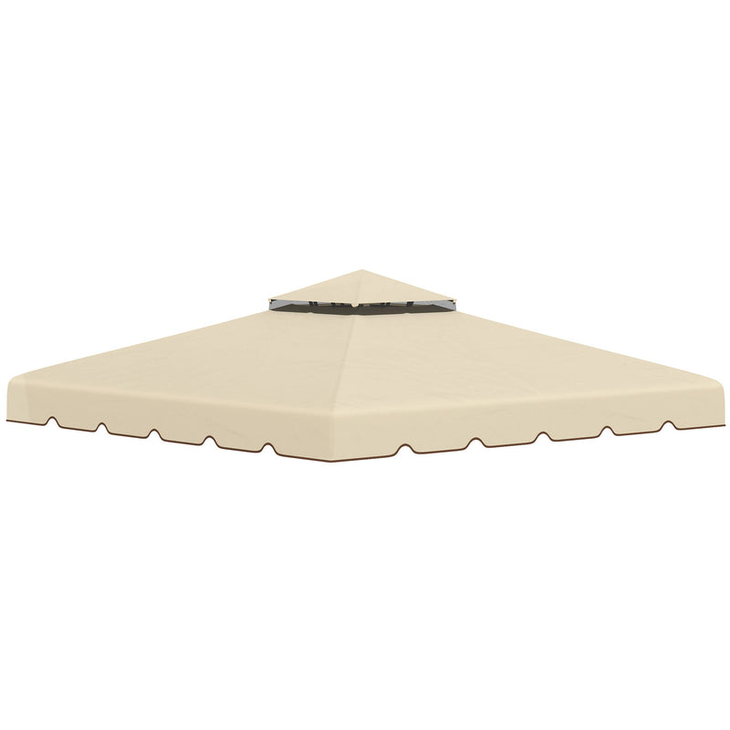 Tetto di Ricambio per Gazebo da Giardino 3x3m in Poliestere Beige
