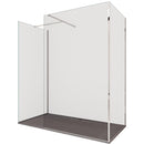 Box Doccia Parete Walk-In 3 Lati in Cristallo Trasparente 8 mm H195 Bonussi Three Varie Misure