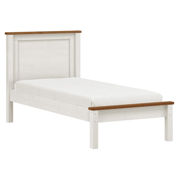 Letto singolo 90x190 cm in legno bianco/noce online