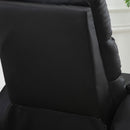 Poltrona Relax Reclinabile Manualmente a 165° con Poggiapiedi Portabicchieri e Tasca in Finta Pelle Nero      