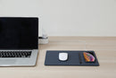 Tappetino per Mouse 34,6x22,5x0,5 cm con Base di Ricarica Wireless Veloce Terracotta
