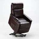 Poltrona Alzapersona Elettrica 1 Motore 60x73x104 cmin Similpelle Marrone Scuro
