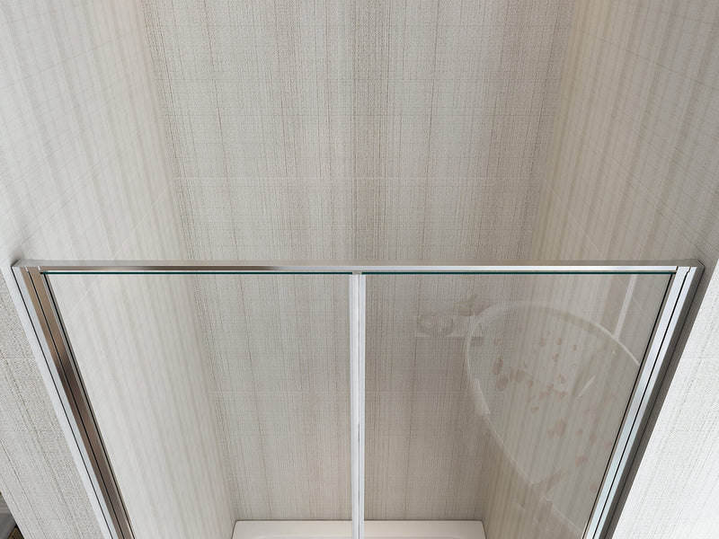 Porta Parete Doccia 2 Ante Battenti in Cristallo 6mm H190 Saloon Varie Misure