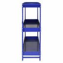Scaffalatura Lightning 3 Ripiani 116,5x115x34,8 cm per Furgone in Acciaio Inossidabile Blu