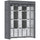Armadio Guardaroba da Campeggio 125x43x162,5 cm con 8 Ripiani e 2 Barre Grigio Carbone