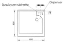 Mobile Lavatoio 60x60x85cm 2 Ante Asse in Termoplastico Montegrappa Marella Bianco