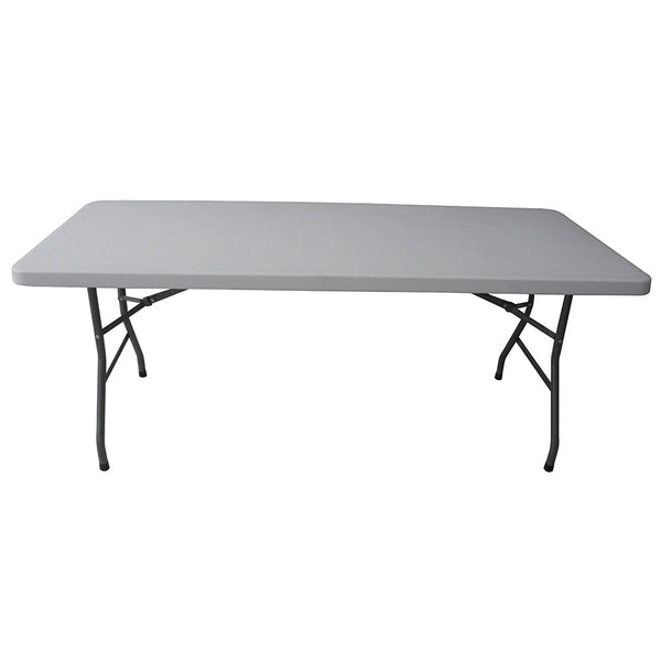 sconto Feststehender rechteckiger Catering-Tisch 183 x 76 x 74 cm Horeca Weiß