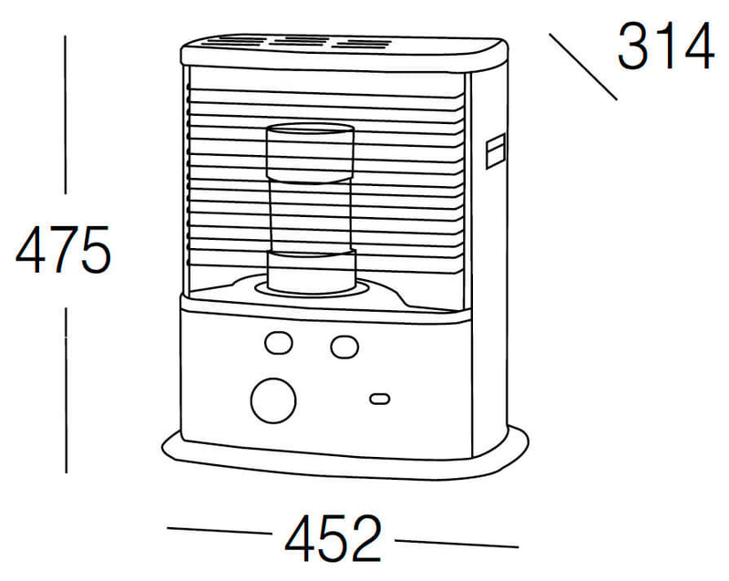 Stufa a Combustibile Liquido Portatile 2400W Karlsen Corona RX 2485 Blu Scuro