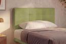 Letto 1 Piazza e Mezza con Rete Rivestita Microfibra Tè Verde Tessis Testata Square Varie Misure
