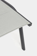 Lettino Prendisole da Giardino 61x192x105 cm con Ruote in Alluminio Antracite
