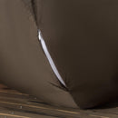 Babbo Natale con Albero e Pupazzo di Neve Gonfiabile 210x92x190 cm con Luci LED Bianche