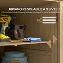 Armadio da Esterno con Ripiano Interno 77.5x88x90 cm in Legno di Abete 