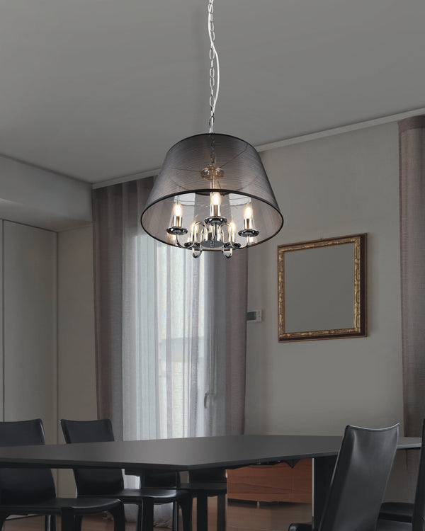 acquista Innenpendelleuchte E27 aus verchromtem Metall