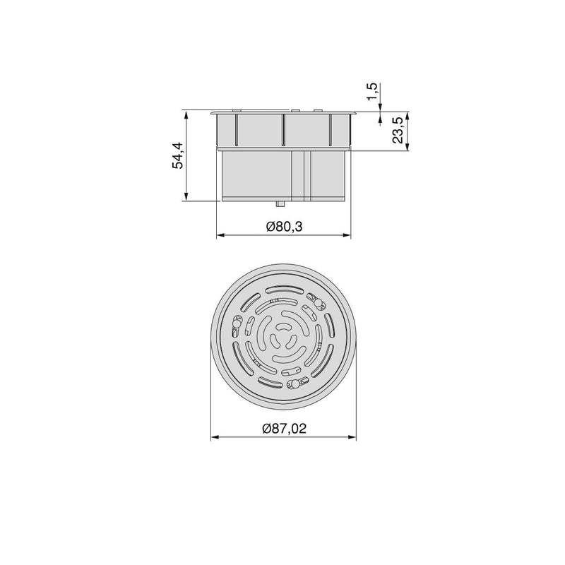 E-Fan Deodorante per Ambienti Ø 80 Plastica Bianca Tecnoplastica Emuca