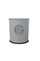 Pattumiera a Bidone con Coperchio Basculante Ø35x40 cm 4 Scomparti 38 L Totali in Metallo Verniciato Grigio