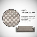 Copridivano con Copri Braccioli in Poliestere Marrone Varie Misure