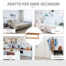 Attaccapanni a Parete Mensola Appendiabiti in Bambù 50x17x20 cm 