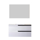 Mobile bagno 80 cm Sospeso Bianco Porcellana Boston con Specchio Rettangolare Bonussi