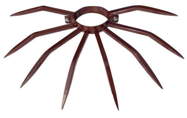 Diebstahlschutz mit Spikes und Gegenkragen aus Stahl für Fallrohre Außenrohre Ø80 mm Braun acquista