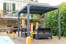 Pergola da Giardino 2,4x3x2,35 m in Alluminio Grigio Antracite 