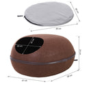 Cuccia per Gatti Riscaldante da Interno 47x38x24 cm  Marrone
