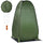 Tenda da Doccia Pop Up Impermeabile 126x124x189 cm con Porta a Cerniera Verde Scuro