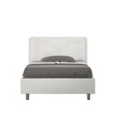 Letto 1 Piazza E Mezzo Imbottito in Similpelle Appia Large Bianco Varie Misure