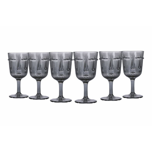 Set mit 6 Weinkelchen Vis à Vis aus Glas Villa d'Este Home Tivoli Dunkelgrau prezzo