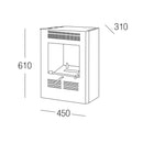 Stufa a Bioetanolo da Interno Ruby 45x31x61 cm 3000W 2L Fiamma Statica Bordeaux 