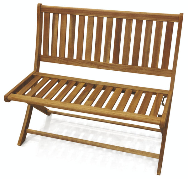 sconto Klappbare Gartenbank 104x61x90 cm aus Soriani Bali Akazienholz