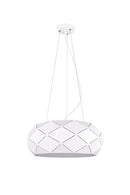 Lampada a Sospensione da Interno  E27 in Metallo Bianco Opaco