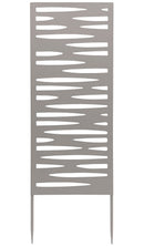 Set 4 Pezzi Pannello Decorativo Frangivista Verdemax Ornamentale o Divisorio 30x90 cm con Punte di Fissaggio in Metallo Grigio