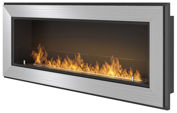 online Bioethanol-Wandkamin 120x49 cm Rahmen 1200 Inox