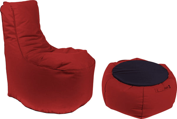 online Pouf Sessel und Pomodone Bordeaux Acryl Couchtisch
