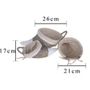 Set 3 Cesti Cornucopia in vimini H 51 cm