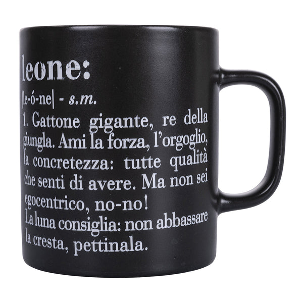 Sternzeichen Tasse "Löwe" Ø8x10 cm in Bone China Villa D'este Home Tivoli Schwarz acquista