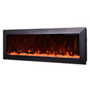 Camino Elettrico da Pavimento 45,5x127x18 cm Effetto Fiamma 1500W Racy 50 Nero