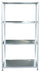 Fadi Regal aus verzinktem Metall in Silber 75 x 30 x 147 cm mit 4 Ablagen
