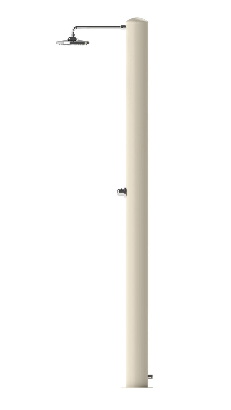 Doccia Solare da Giardino 28 L Soffione Eco Rain e Miscelatore Temporizzato Tevere TB Bianco Perla 