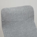 Sedia Poltrona Direzionale da Ufficio 61x64,5x104-112 cm in Tessuto Effetto Lino Grigia