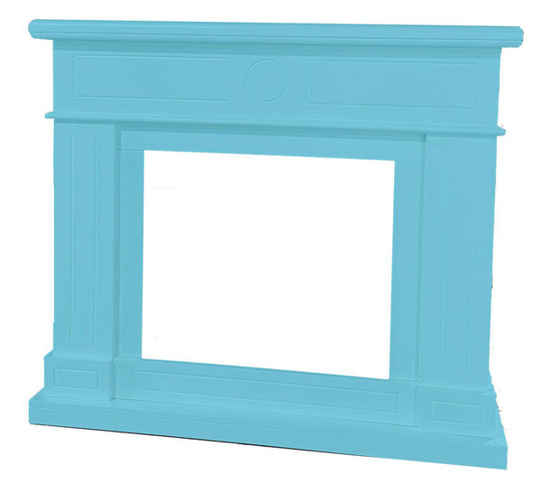 online Cornice da Pavimento per Inserto Camino Elettrico 95x102x21,5 cm in MDF Sined Lipari Turchese
