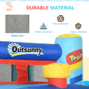 Castello Giostra Gonfiabile 435x245x200 cm con Scivolo Piscina e Pompa Multicolor