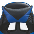 Sedia da Gaming 61x56x123 cm in Similpelle Nera e Blu