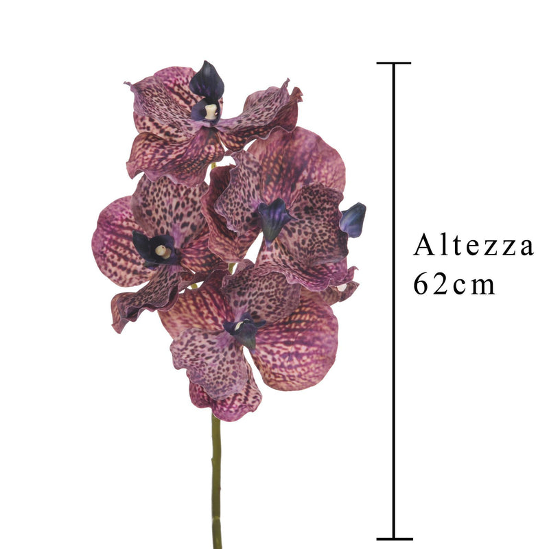 Set 4 Orchidea Artificiali Vanda Altezza 62 cm Rosa