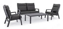 Divano 2 Posti 152x81x98h cm Recl con Cuscini Kledi Antracite